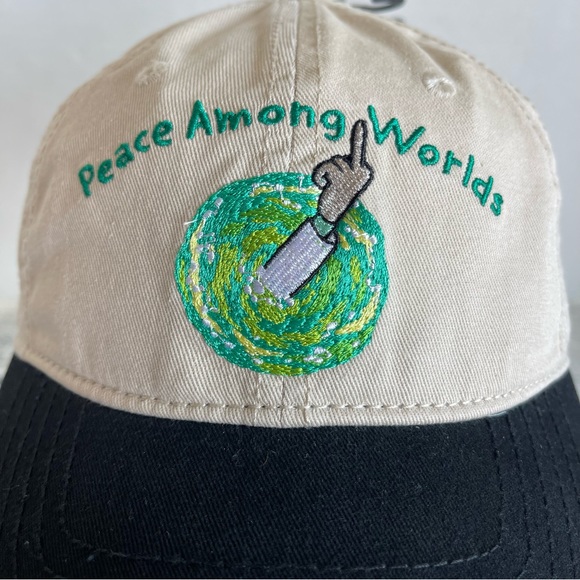 Rick and Morty Peace Among Worlds 2-Tone Cap - BoxLunch Exclusive New - Picture 8 of 14